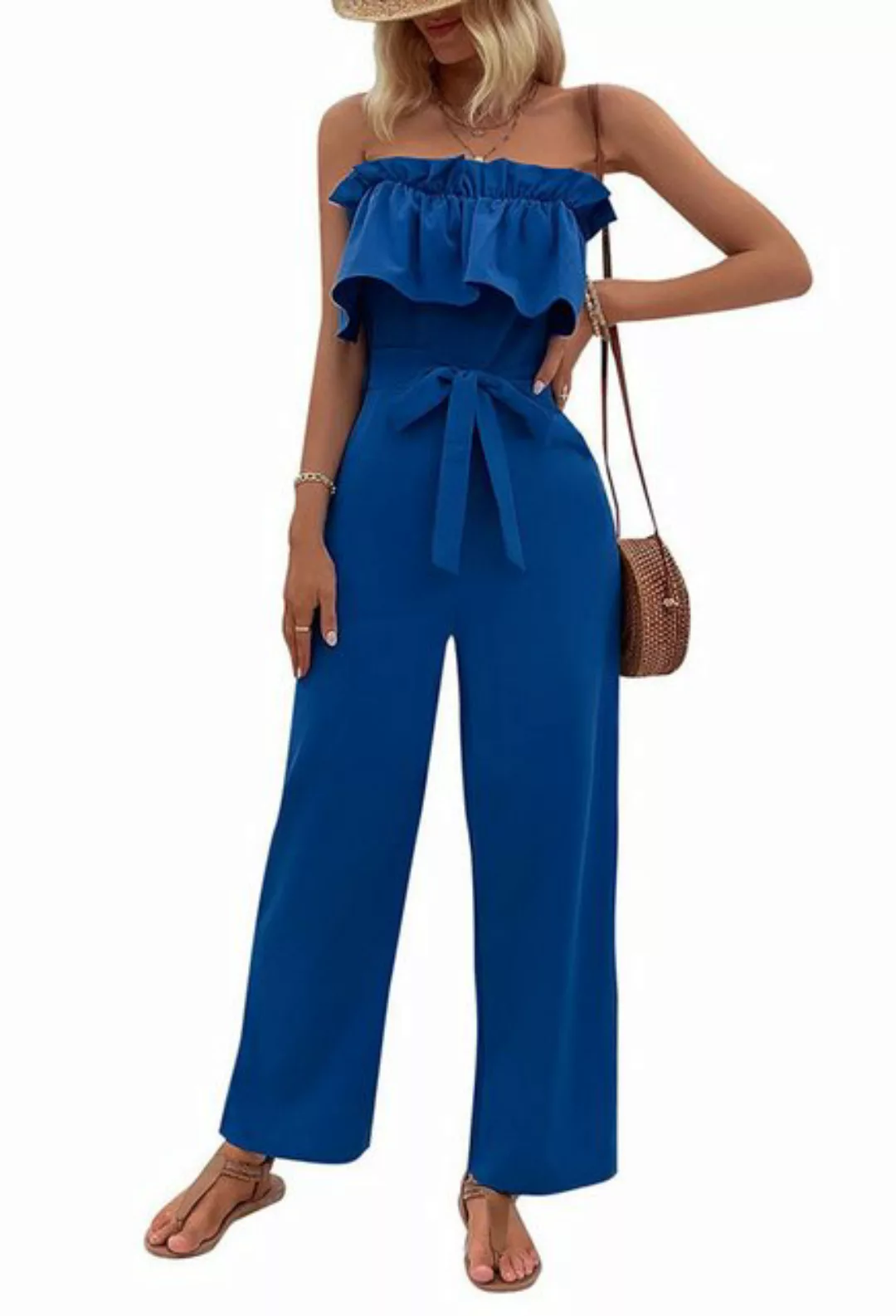 CHENIN 7/8-Overall Ärmelloser, einfarbiger Etui-Jumpsuit für Damen Sommer S günstig online kaufen