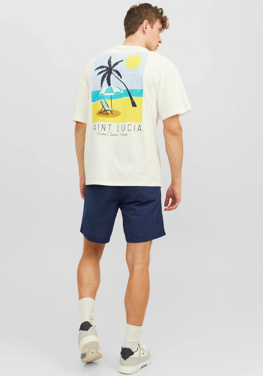 Jack & Jones Sweatshorts "JPSTJEFF JJJOGGER SEERSUCKER DEK SN" günstig online kaufen