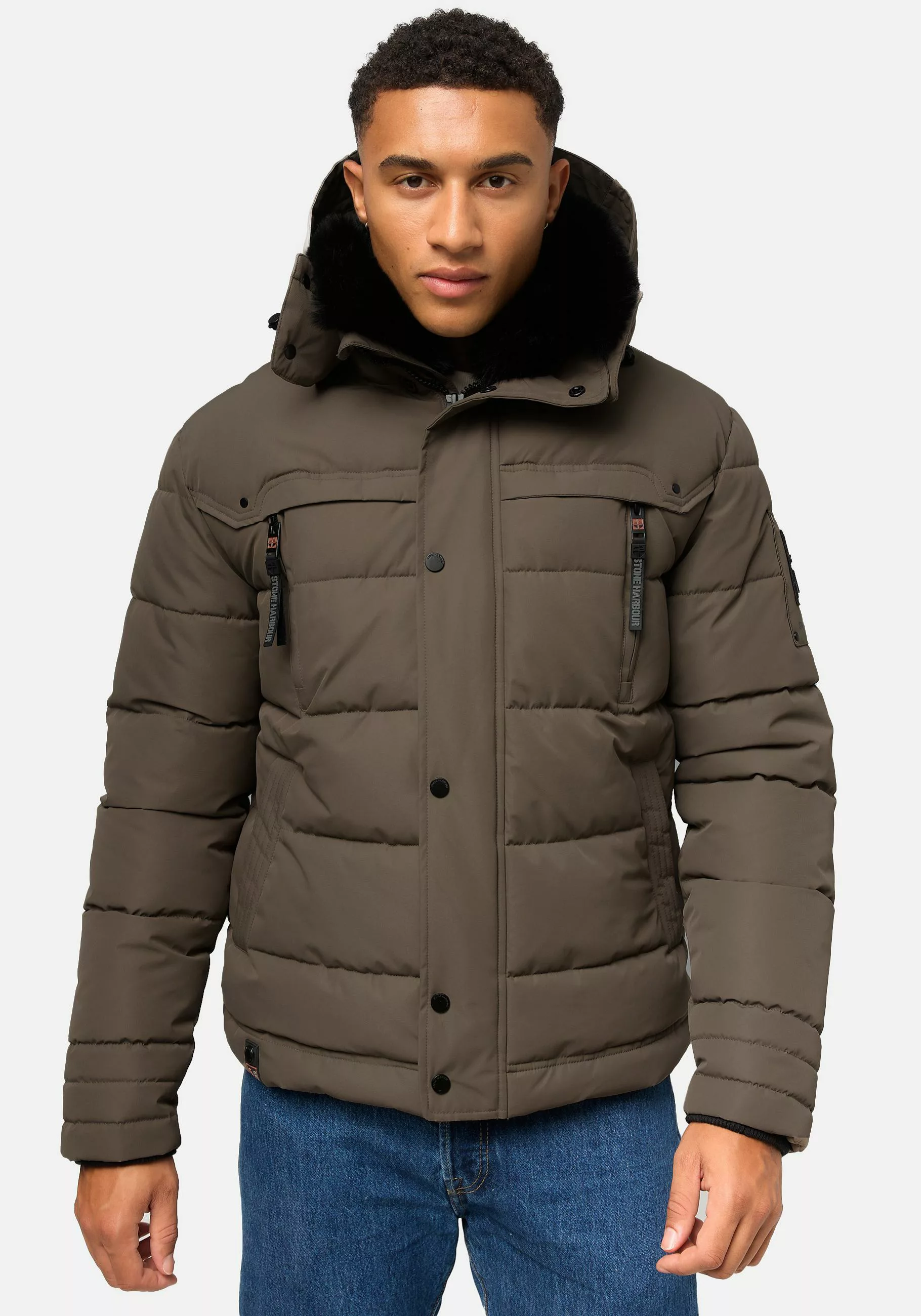 Stone Harbour Steppjacke "Witas", mit Kapuze, gesteppte Herren Winterjacke günstig online kaufen