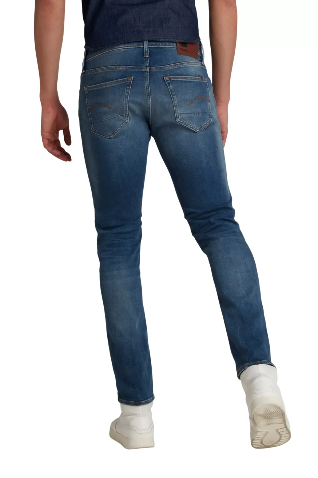 G-Star Herren Jeans 3301 Slim Fit - Blau - Vintage Medium Aged günstig online kaufen