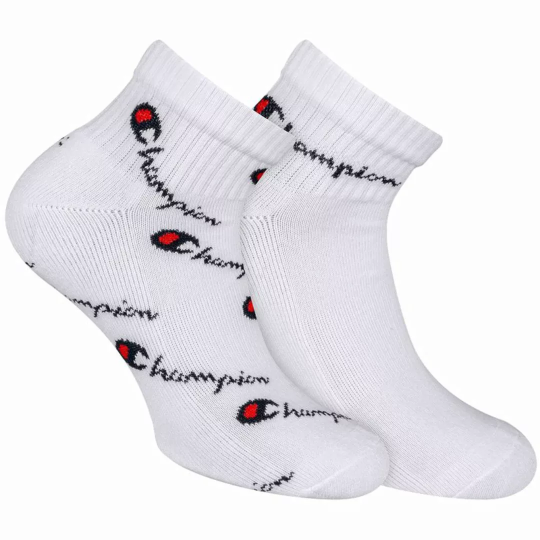 Champion Unisex Socken, 2 Paar - Ankle Socks Fashion, Logo Weiß EU 43-46 günstig online kaufen