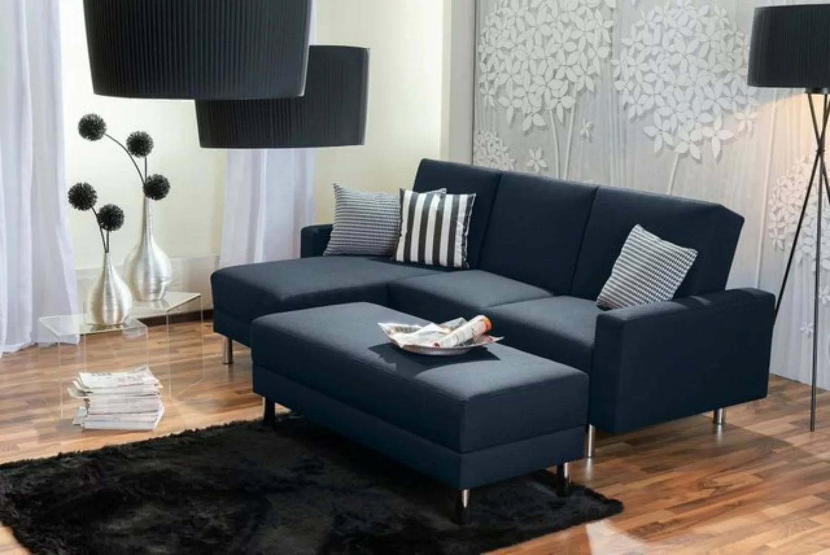 Max Winzer® Loungesofa Just Fashion Funktionssofa Flachgewebe blau, 1 Stück günstig online kaufen