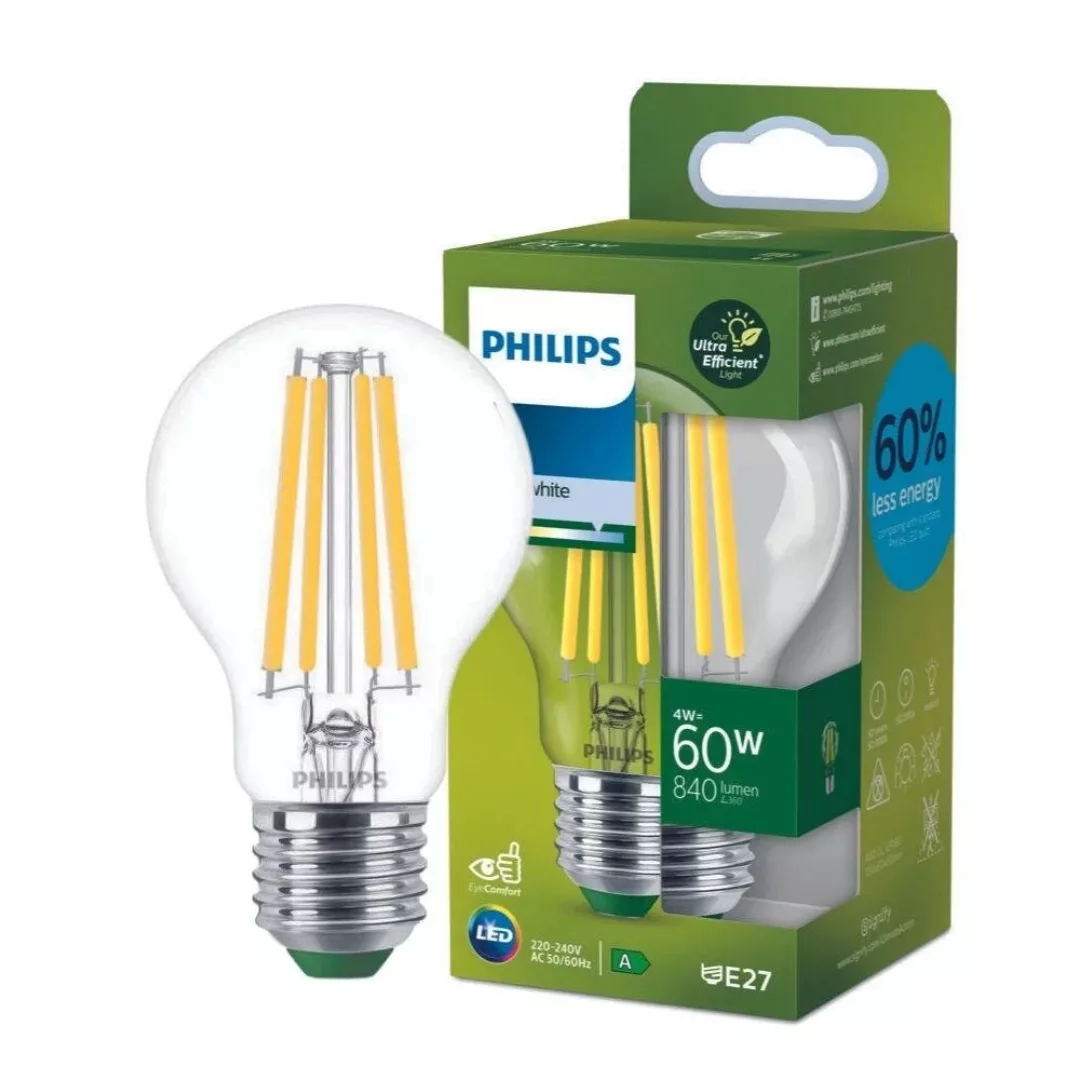 Philips LED Lampe E27 - Birne A60 4W 840lm 4000K ersetzt 60W Doppelpack günstig online kaufen