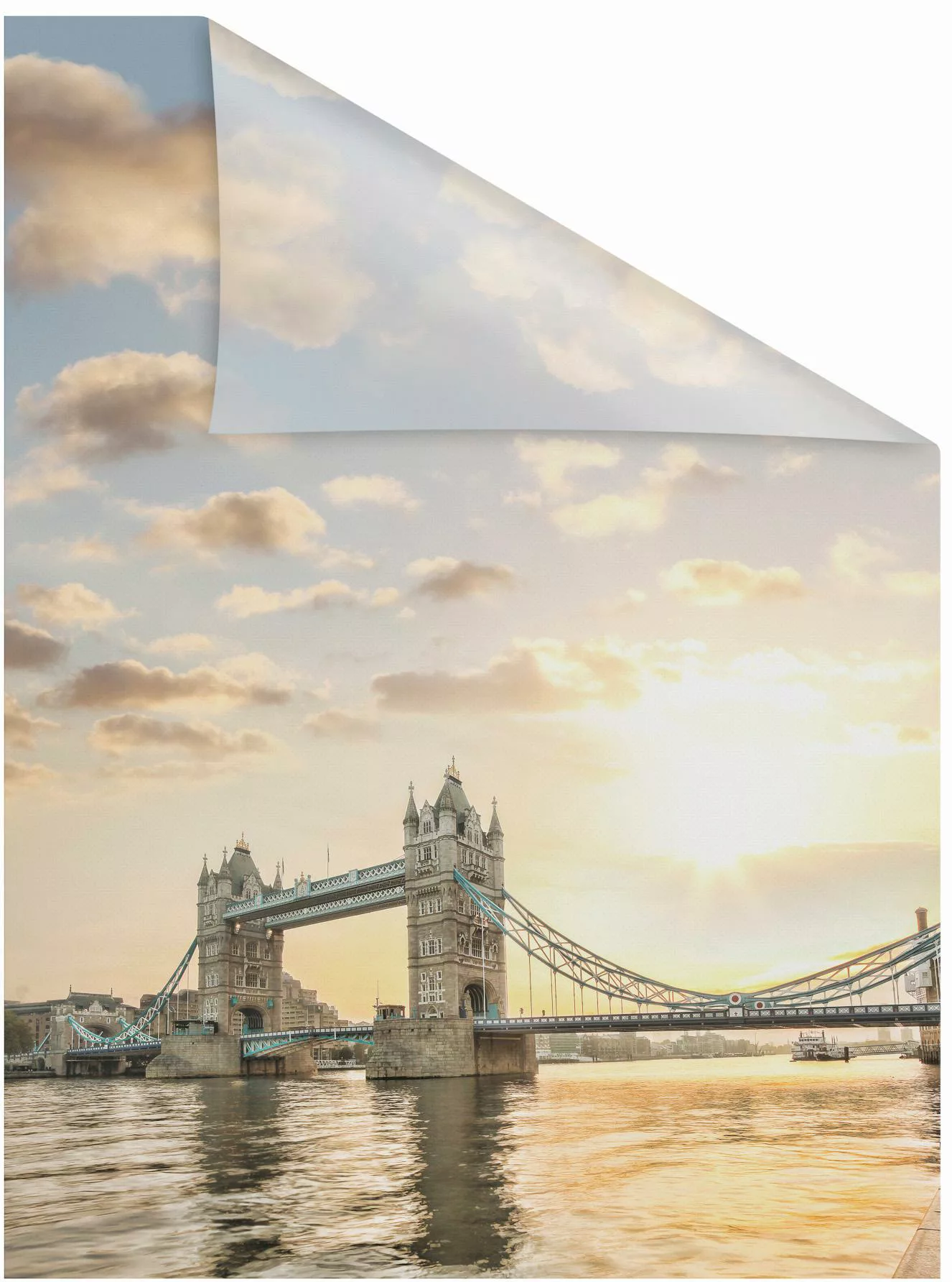 LICHTBLICK ORIGINAL Fensterfolie "Tower Bridge", 1 St., blickdicht, struktu günstig online kaufen