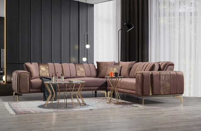 Villa Möbel Ecksofa Eden, Set, mit Relax-/Bettfunktion durch umklappbare Rü günstig online kaufen