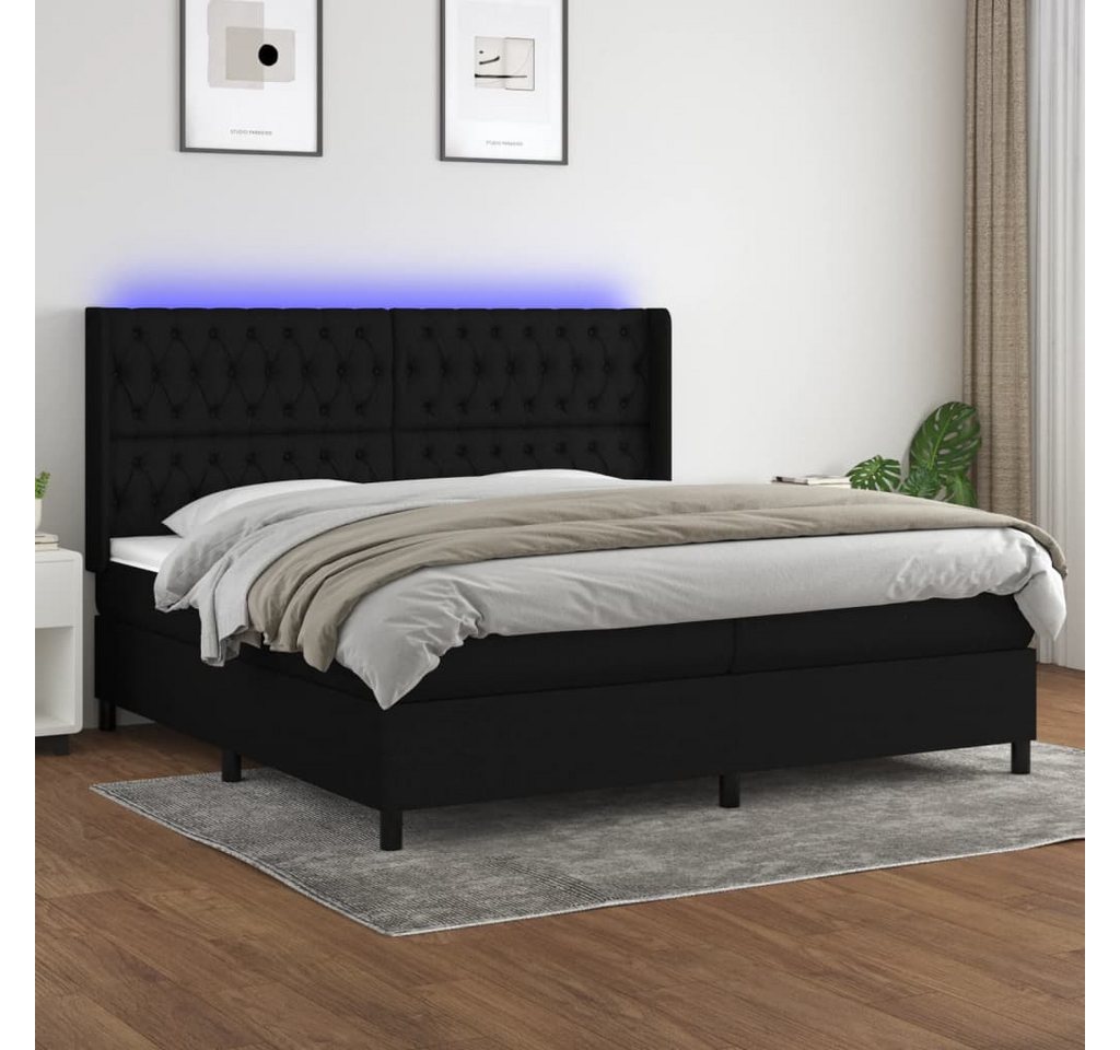 vidaXL Boxspringbett Boxspringbett mit Matratze und LED Stoff (200 x 200 cm günstig online kaufen