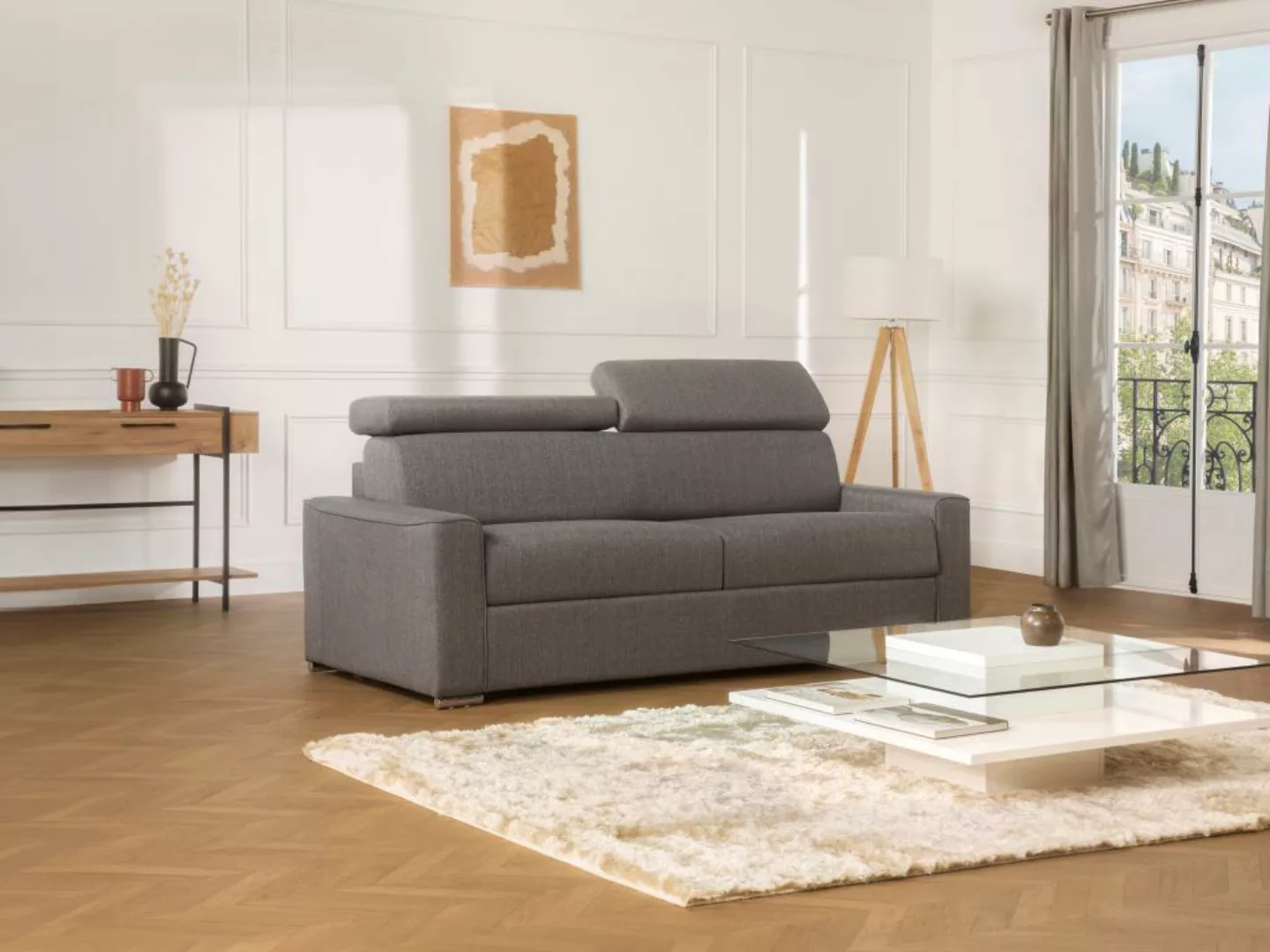 Schlafsofa 3-Sitzer - Liegefläche mit Lattenrost: 140 cm - Matratze: 16 cm günstig online kaufen