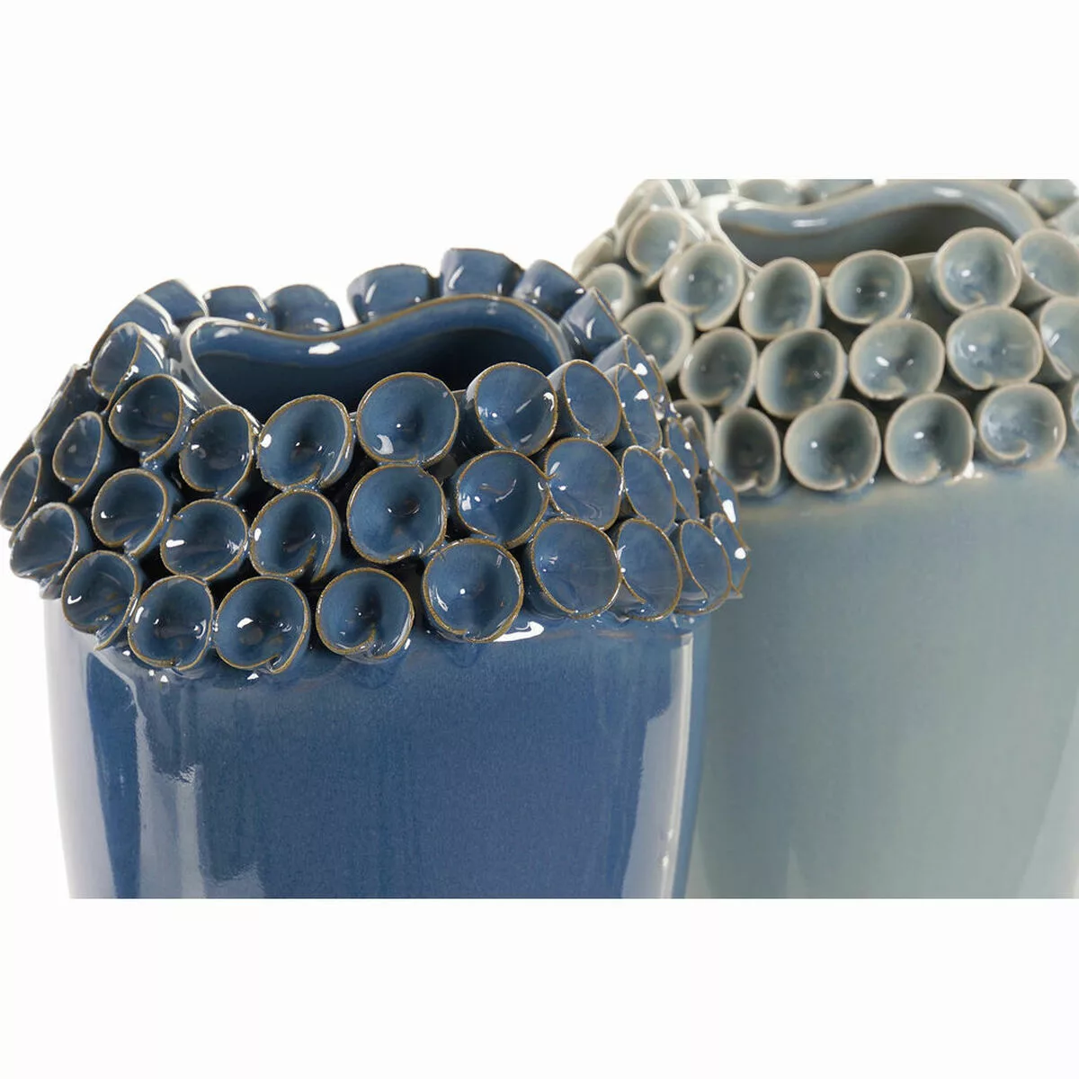 Vase Dkd Home Decor Steingut Mediterraner (2 Pcs) (16 X 16 X 26 Cm) günstig online kaufen
