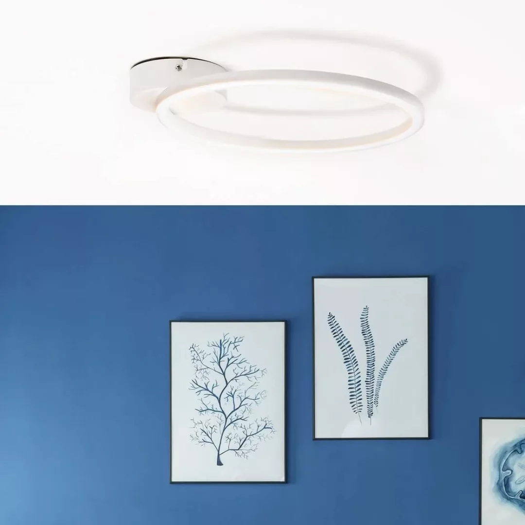 famlights | LED Deckenleuchte Juna in Weiß, rund günstig online kaufen