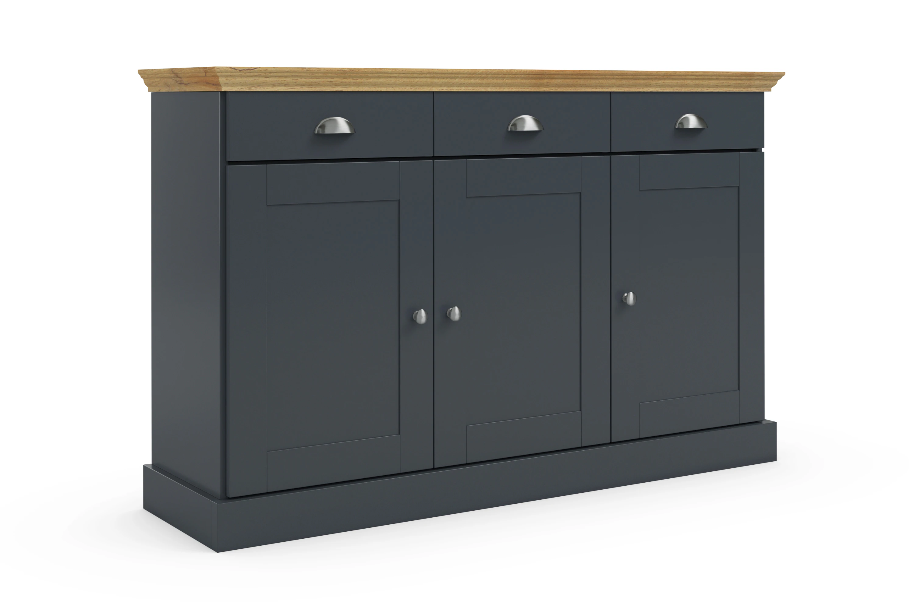 Home affaire Sideboard "Motala", Kommode, 3 Schubladen und 2 verstellbare E günstig online kaufen