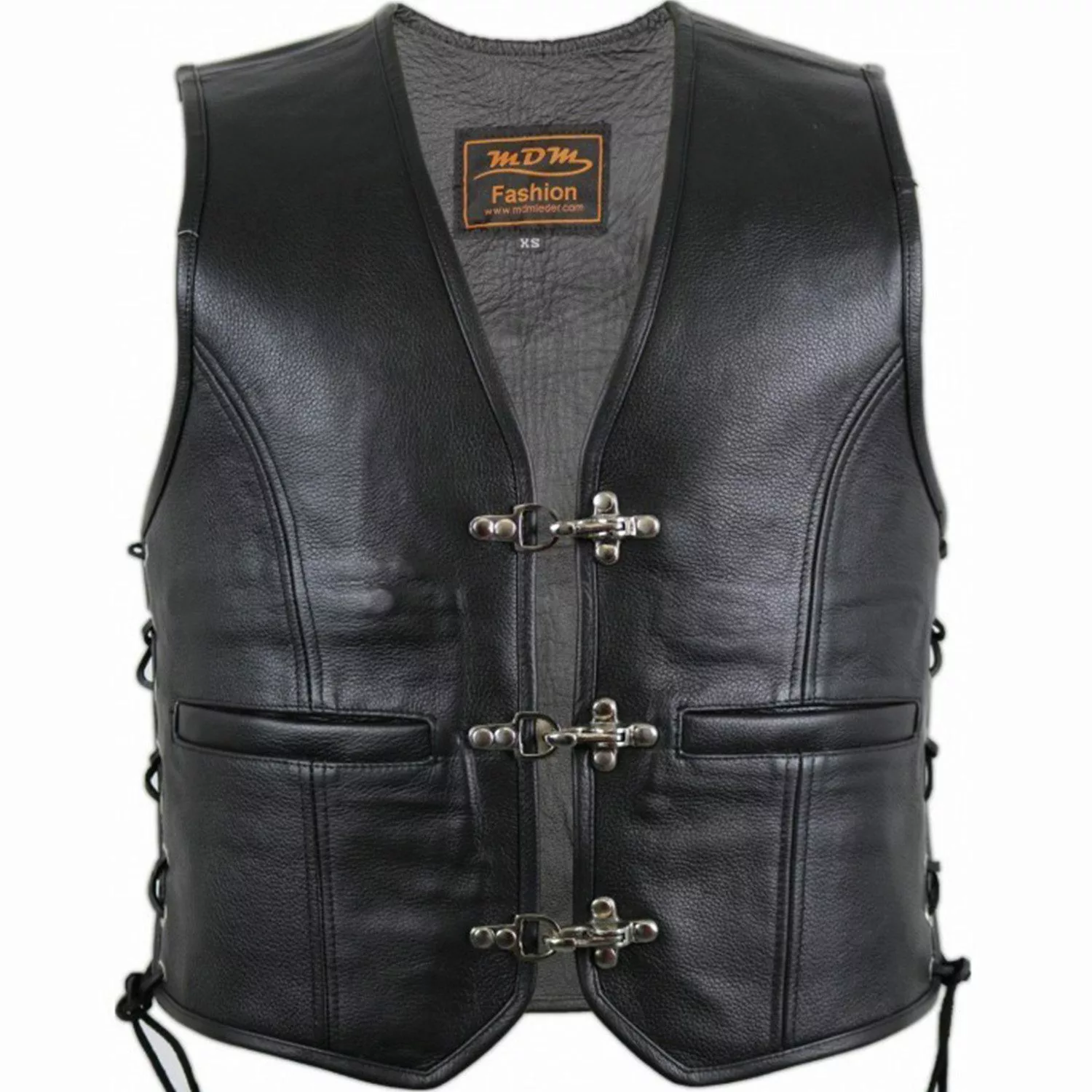 MDM Lederweste Biker Lederweste innen und günstig online kaufen