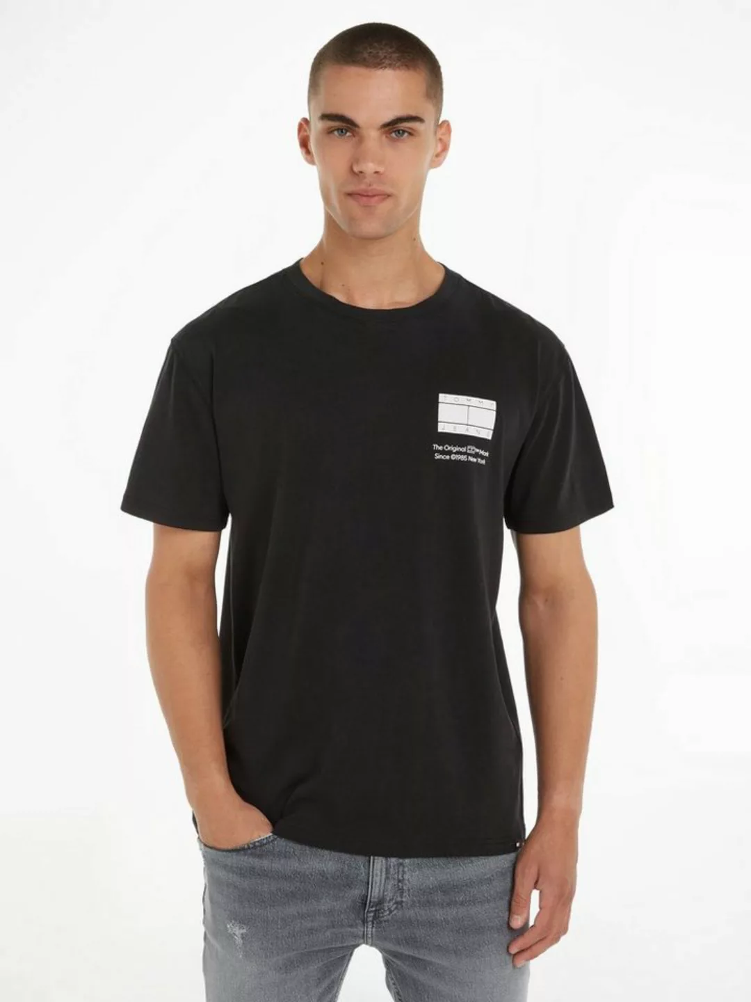 Tommy Jeans T-Shirt TJM REG ESSENTIAL CB FLAG TEE mit Rückenprint günstig online kaufen