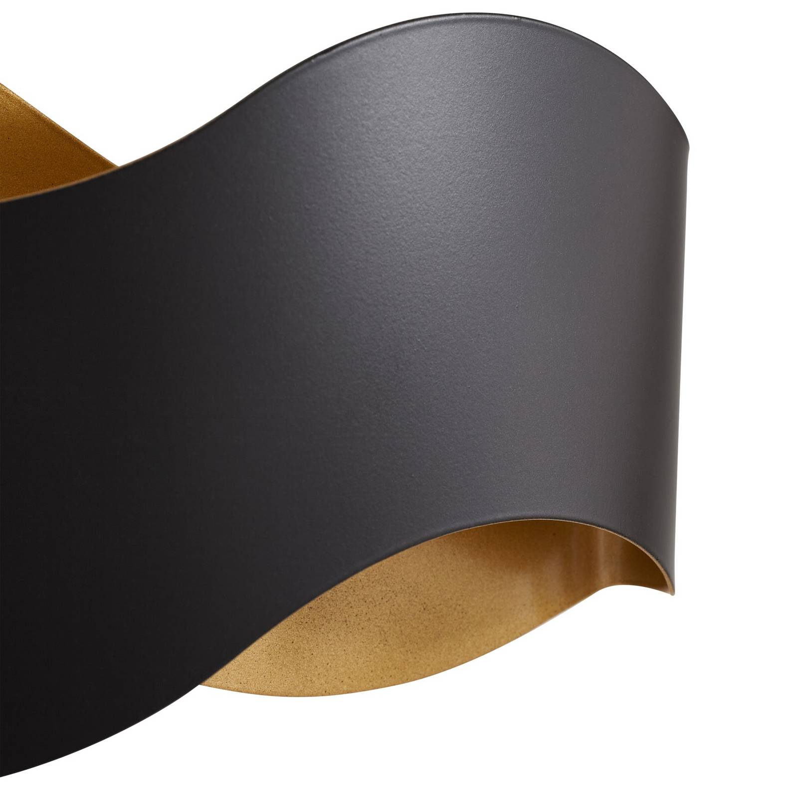 Lindby Wandleuchte Dailin, schwarz/gold, 30 cm, Metall günstig online kaufen