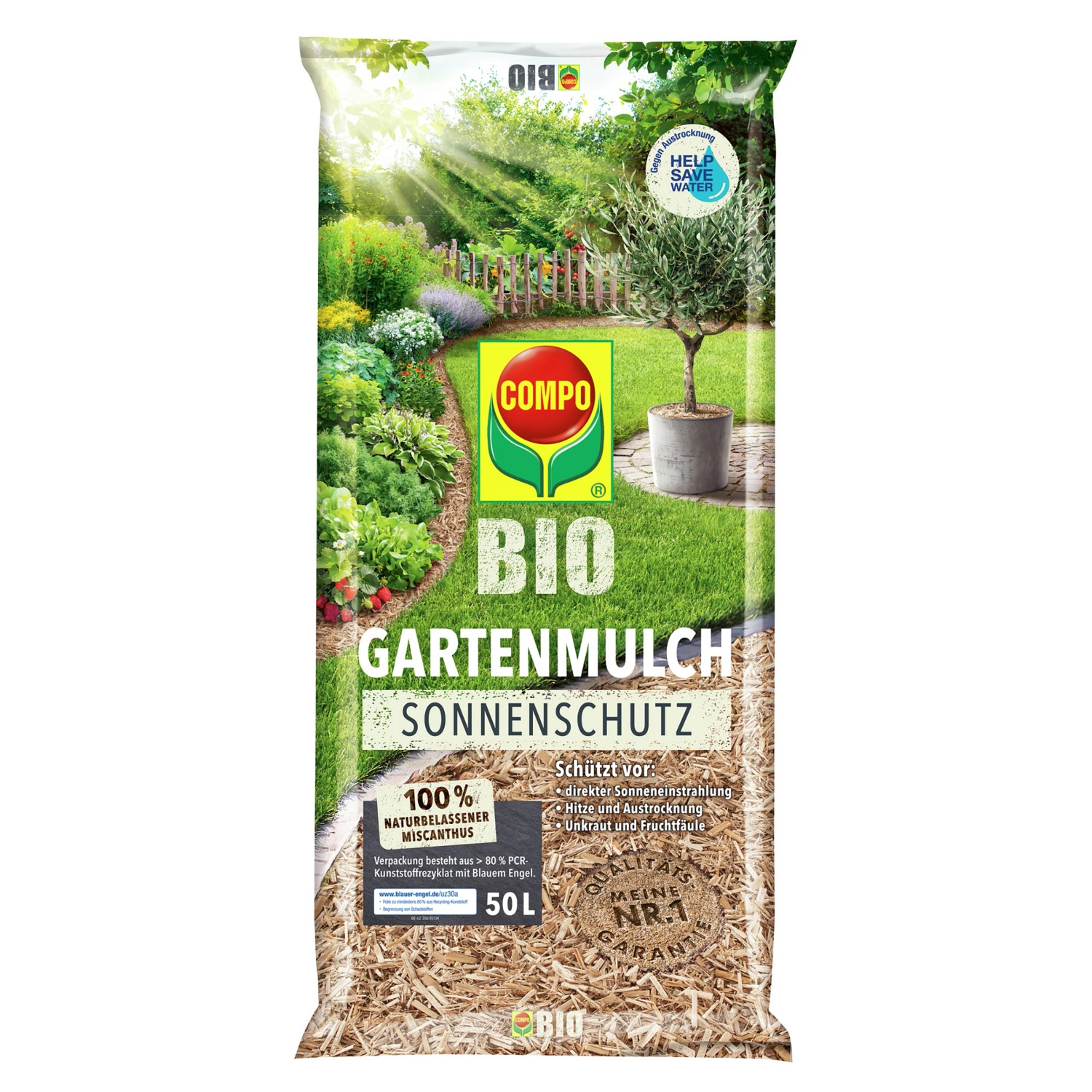 Compo Bio Gartenmulch mit Sonnenschutz 50 l günstig online kaufen