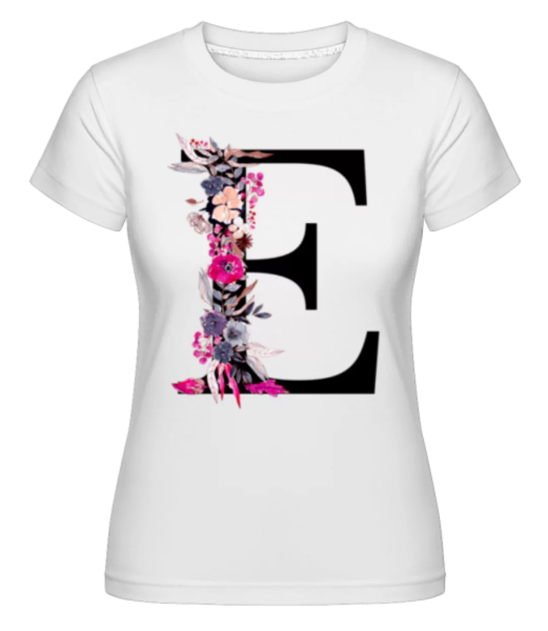 Blumen Initiale E · Shirtinator Frauen T-Shirt günstig online kaufen