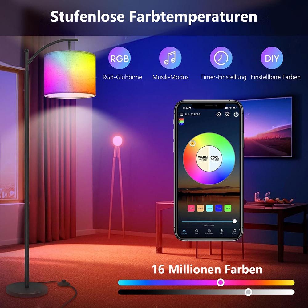 LMaxhome LED Stehlampe RGB Floor Lamp günstig online kaufen