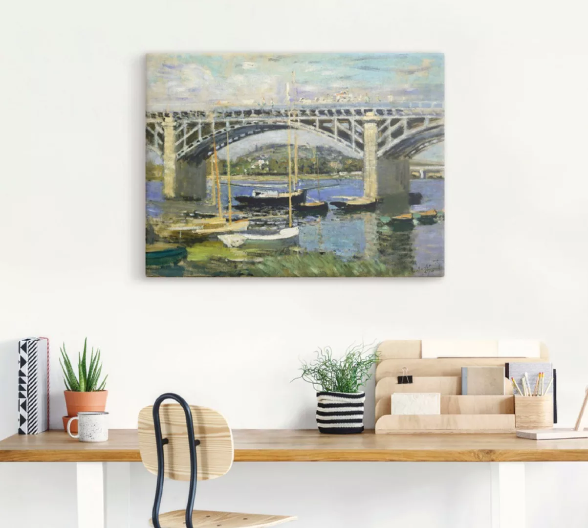 Artland Leinwandbild "Seinebrücke in Argenteuil. 1874", Brücken, (1 St.), a günstig online kaufen