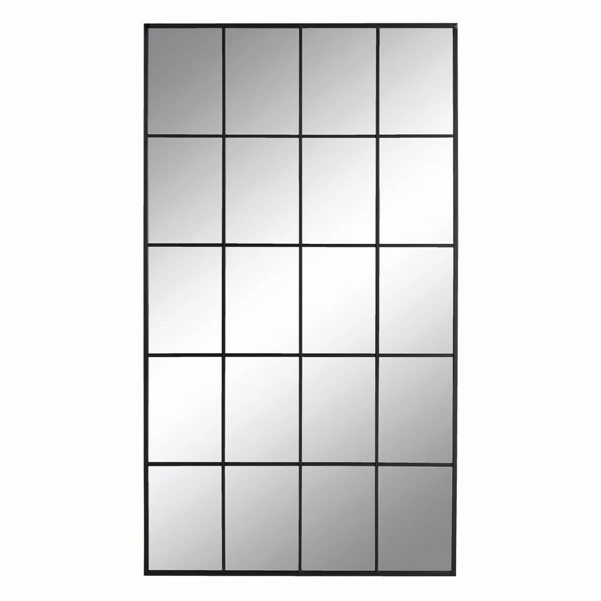 Wandspiegel 80 X 2,5 X 145 Cm Kristall Schwarz Metall Fenster günstig online kaufen