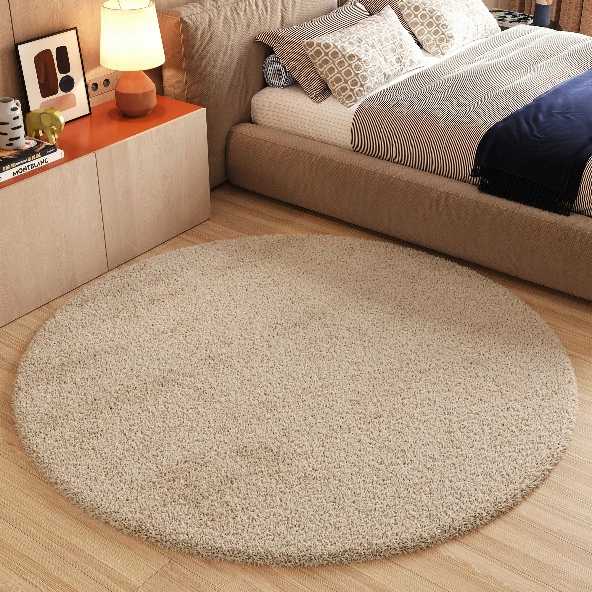 Tapiso Hochflor-Teppich ESSENCE, rund, Höhe: 40 günstig online kaufen