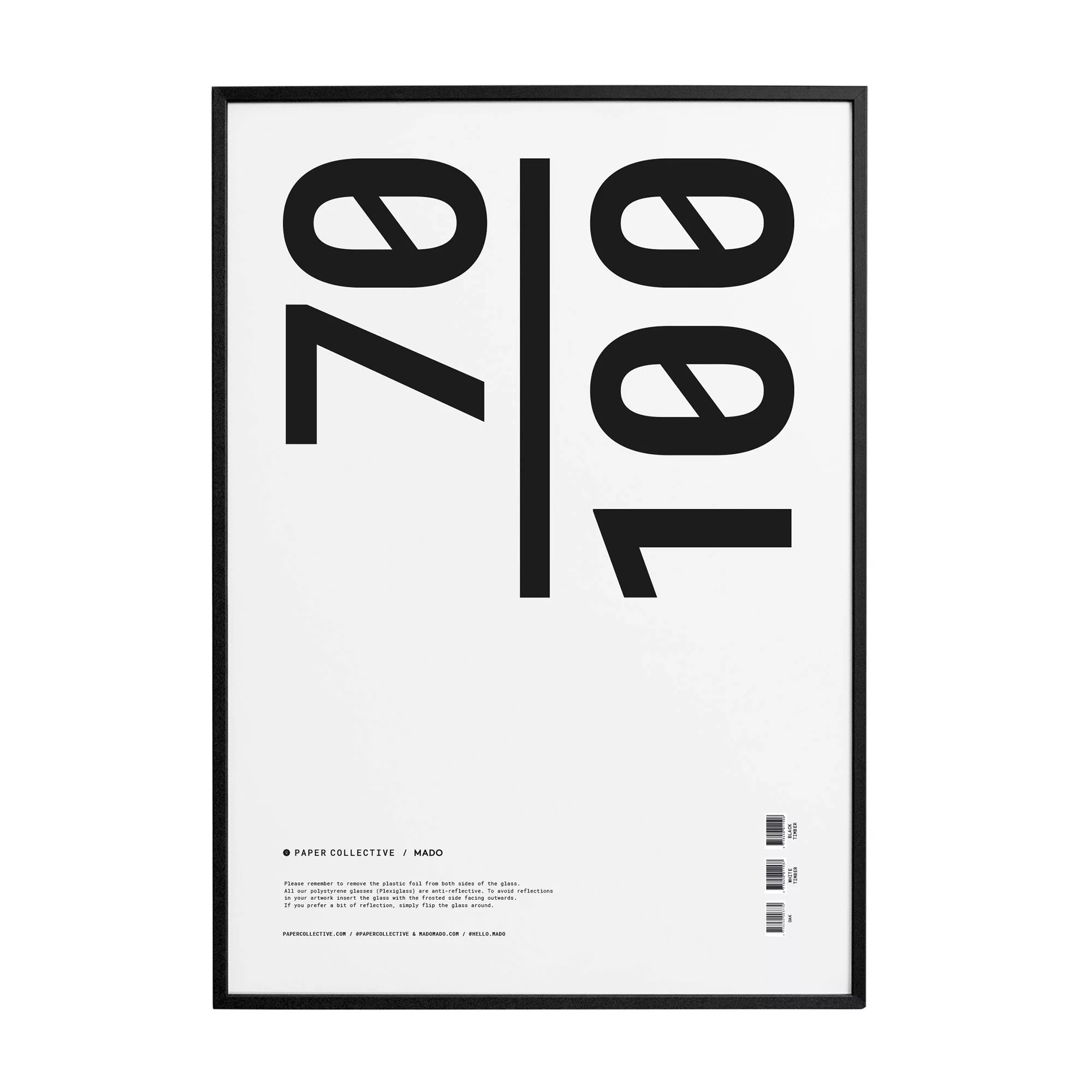Paper Collective - Frame Bilderrahmen schwarz 70x100cm - schwarz/BxH 70x100 günstig online kaufen