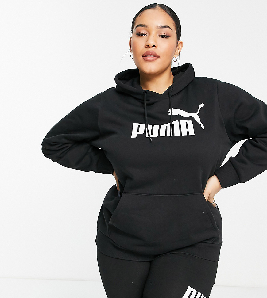 Puma Plus – Essentials – Kapuzenpullover in Schwarz günstig online kaufen