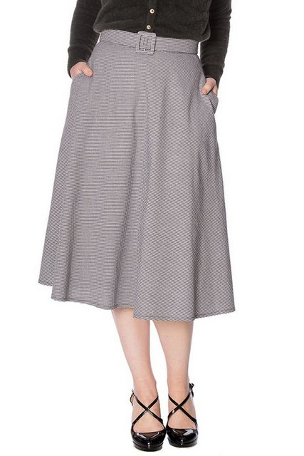 Banned A-Linien-Rock Betty Hahnentritt Muster Retro Vintage Swing Skirt günstig online kaufen