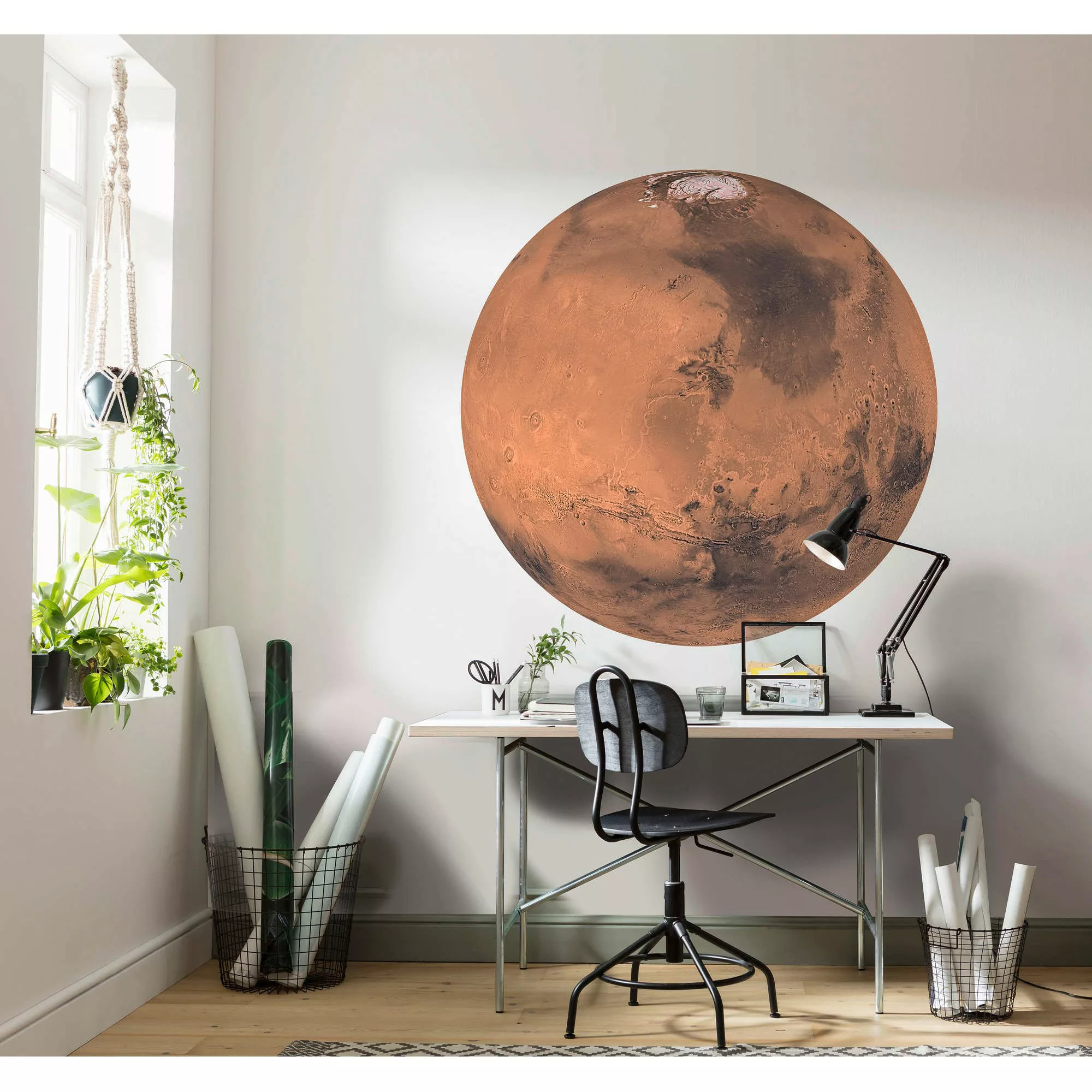 KOMAR Selbstklebende Vlies Fototapete/Wandtattoo - Mars - Größe 125 x 125 c günstig online kaufen