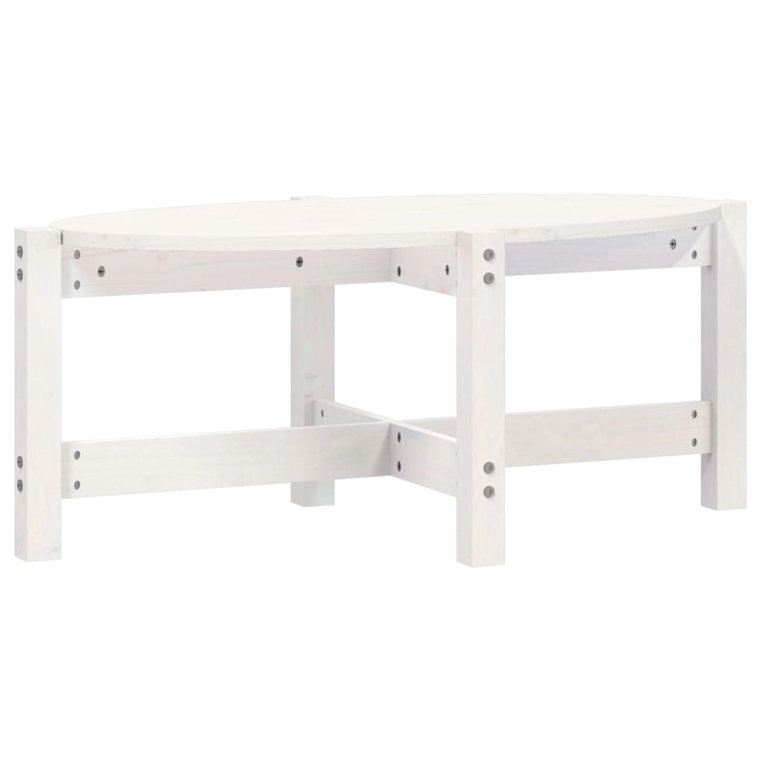 vidaXL Couchtisch Weiß 87x48x35 cm Massivholz Kiefer 822323 günstig online kaufen