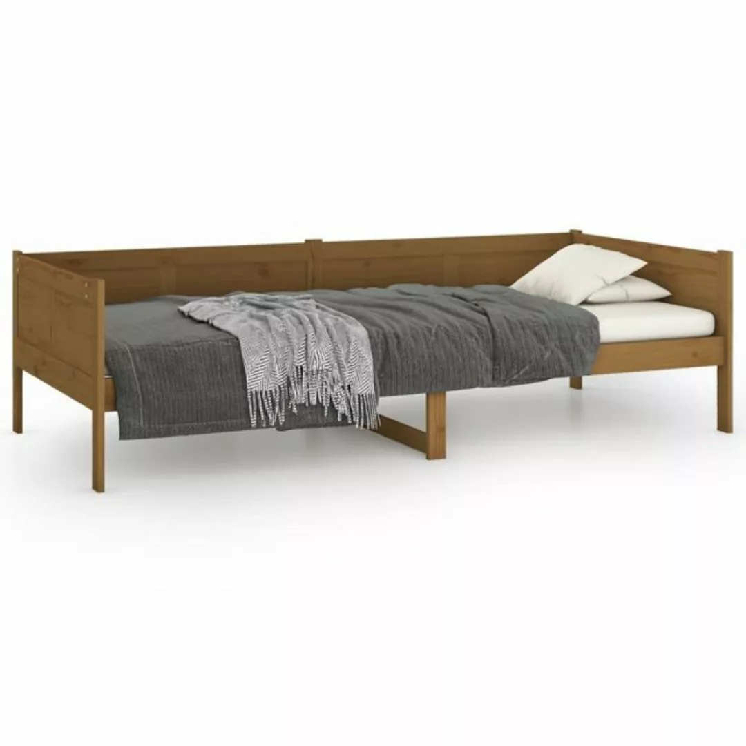 furnicato Bett Tagesbett Honigbraun Massivholz Kiefer 80x200 cm günstig online kaufen