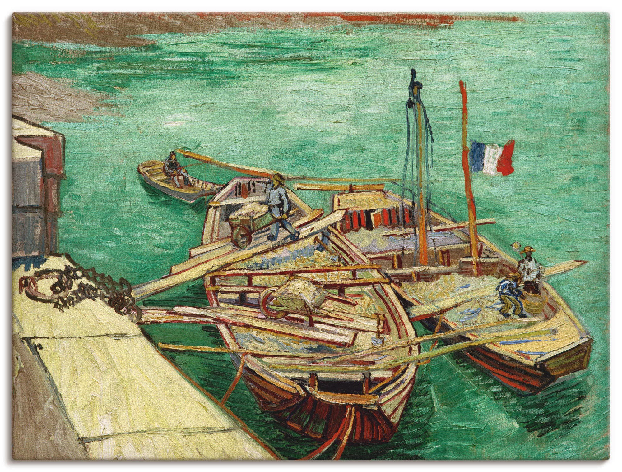 Artland Leinwandbild »Rhonebarken. 1888«, Boote & Schiffe, (1 St.), auf Kei günstig online kaufen