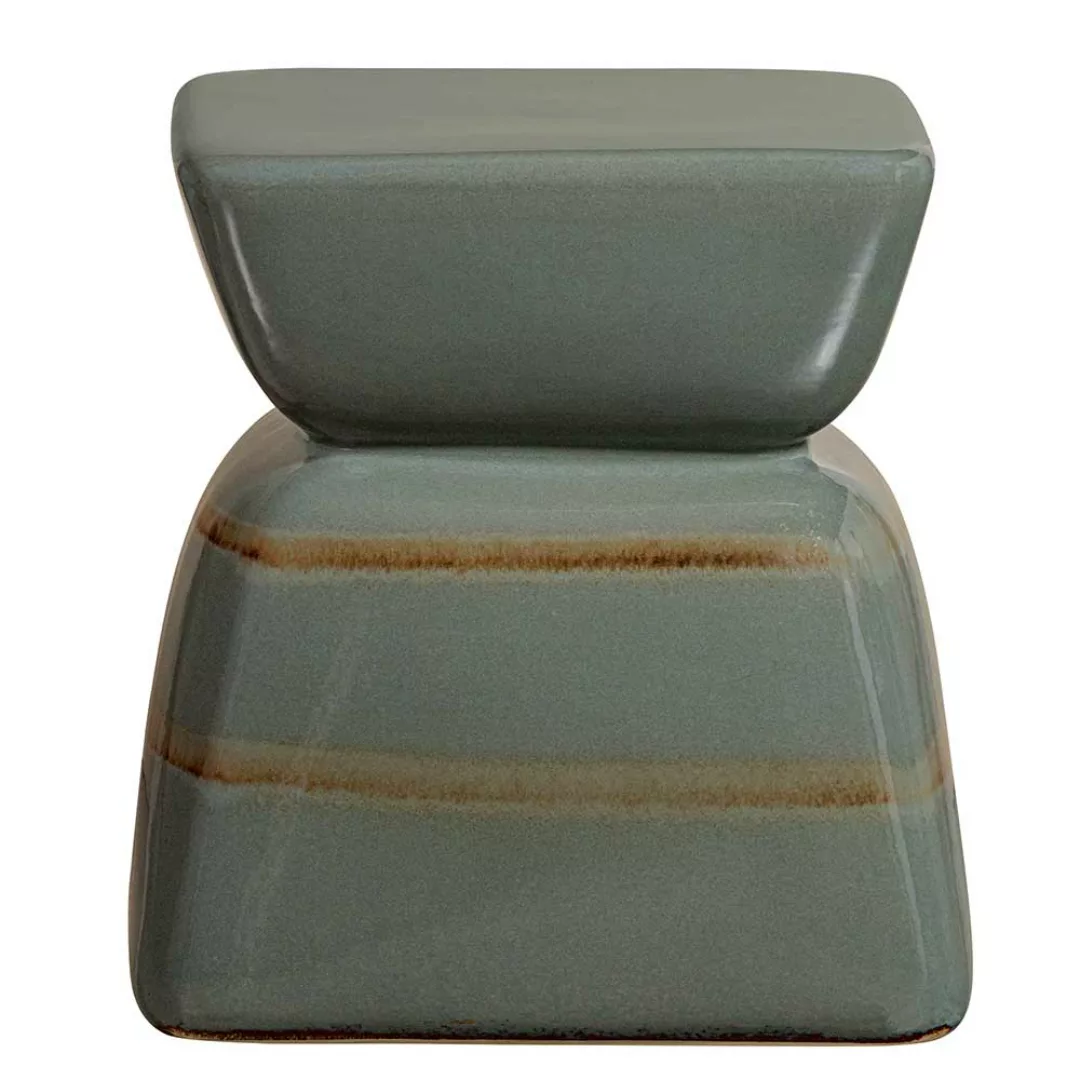 Keramik Beistelltisch Retro in Grau glasiert 45 cm hoch günstig online kaufen