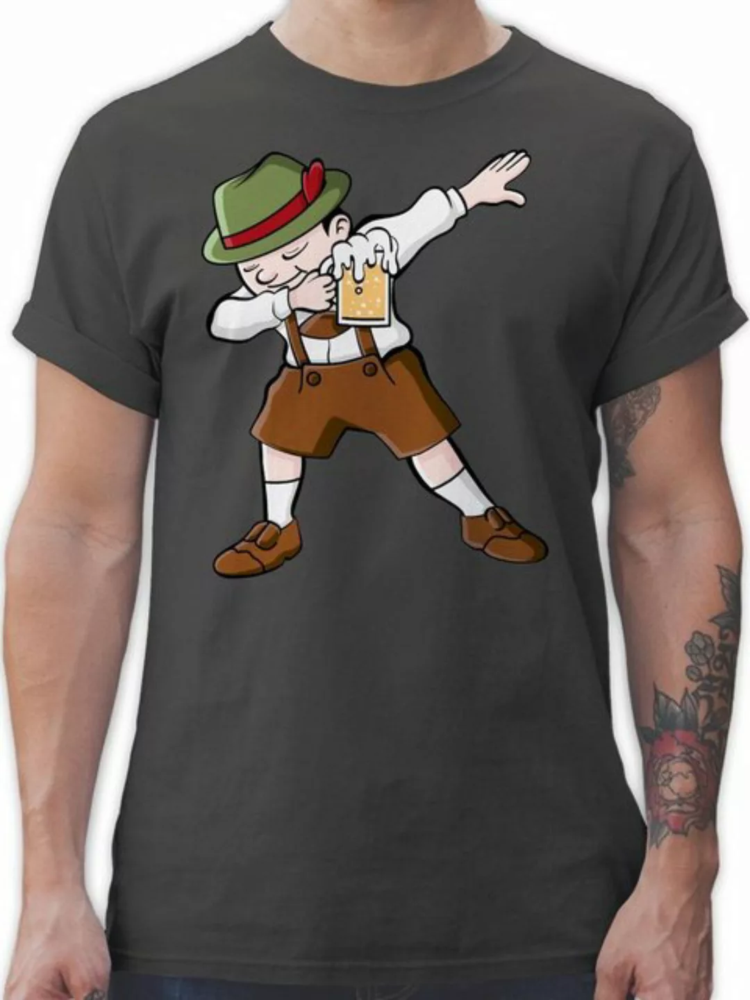 Shirtracer T-Shirt Dabbing Bayern Lederhosen Mode für Oktoberfest Herren günstig online kaufen