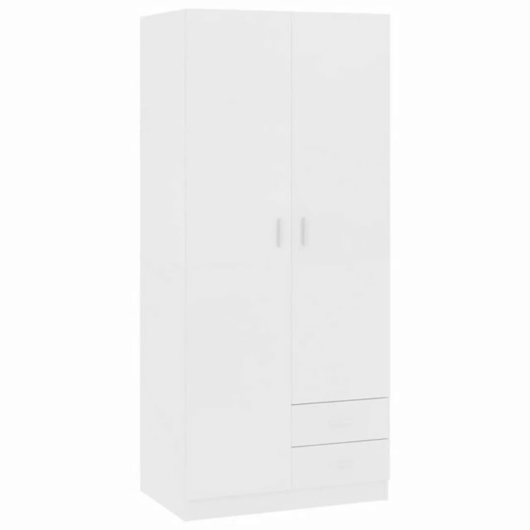 furnicato Kleiderschrank Weiß 80x52x180 cm Holzwerkstoff günstig online kaufen