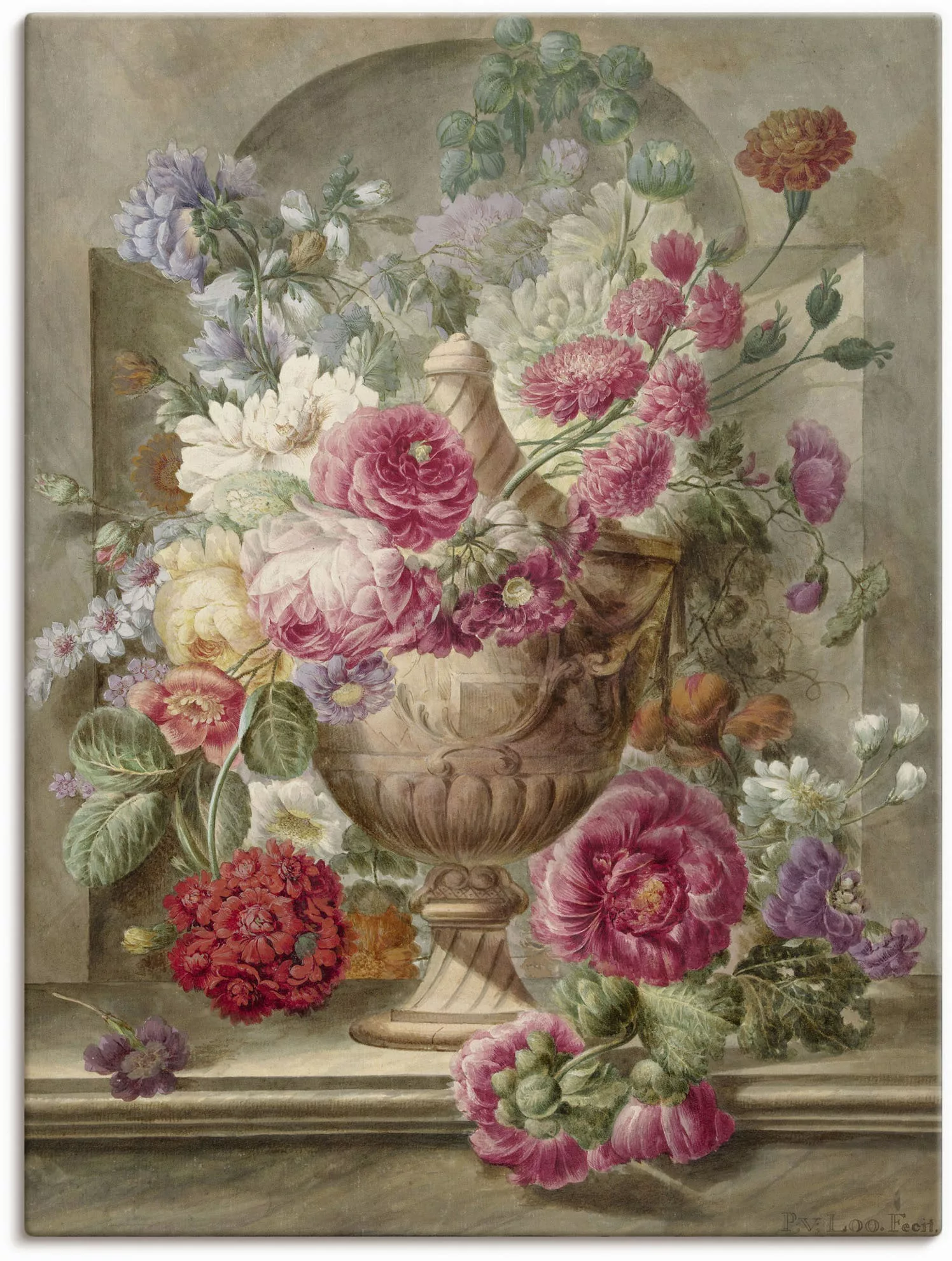 Artland Wandbild "Vase mit Blumen.", Arrangements, (1 St.) günstig online kaufen