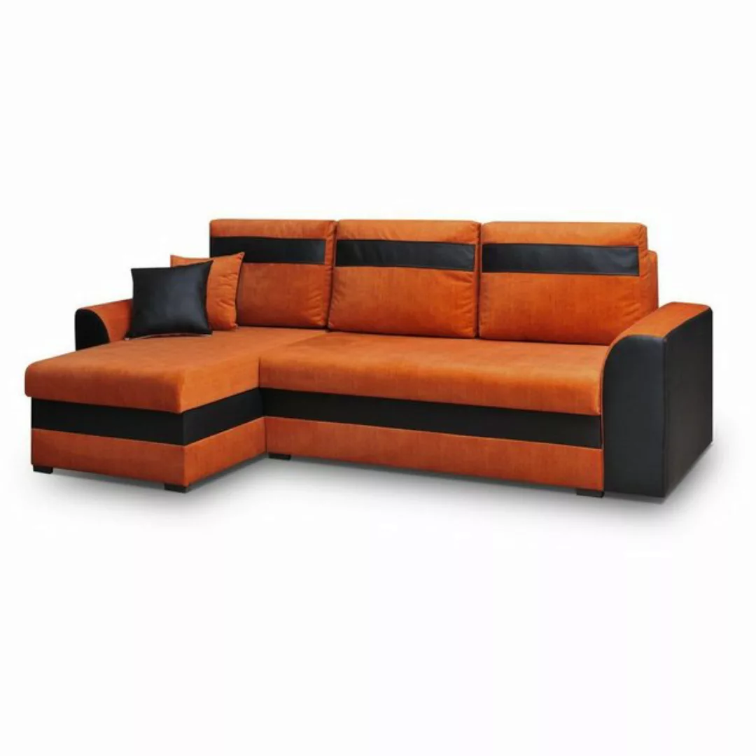 MOEBLO Ecksofa TOMMY, Eckcouch mit Bettfunktion Couch L-Form Polstergarnitu günstig online kaufen