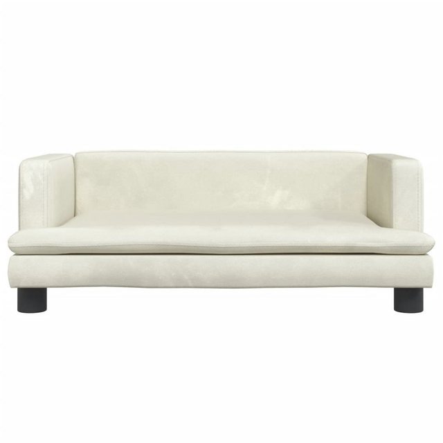 vidaXL Kindersofa Kindersofa Creme 80x45x30 cm Samt Kindercouch Kindermöbel günstig online kaufen