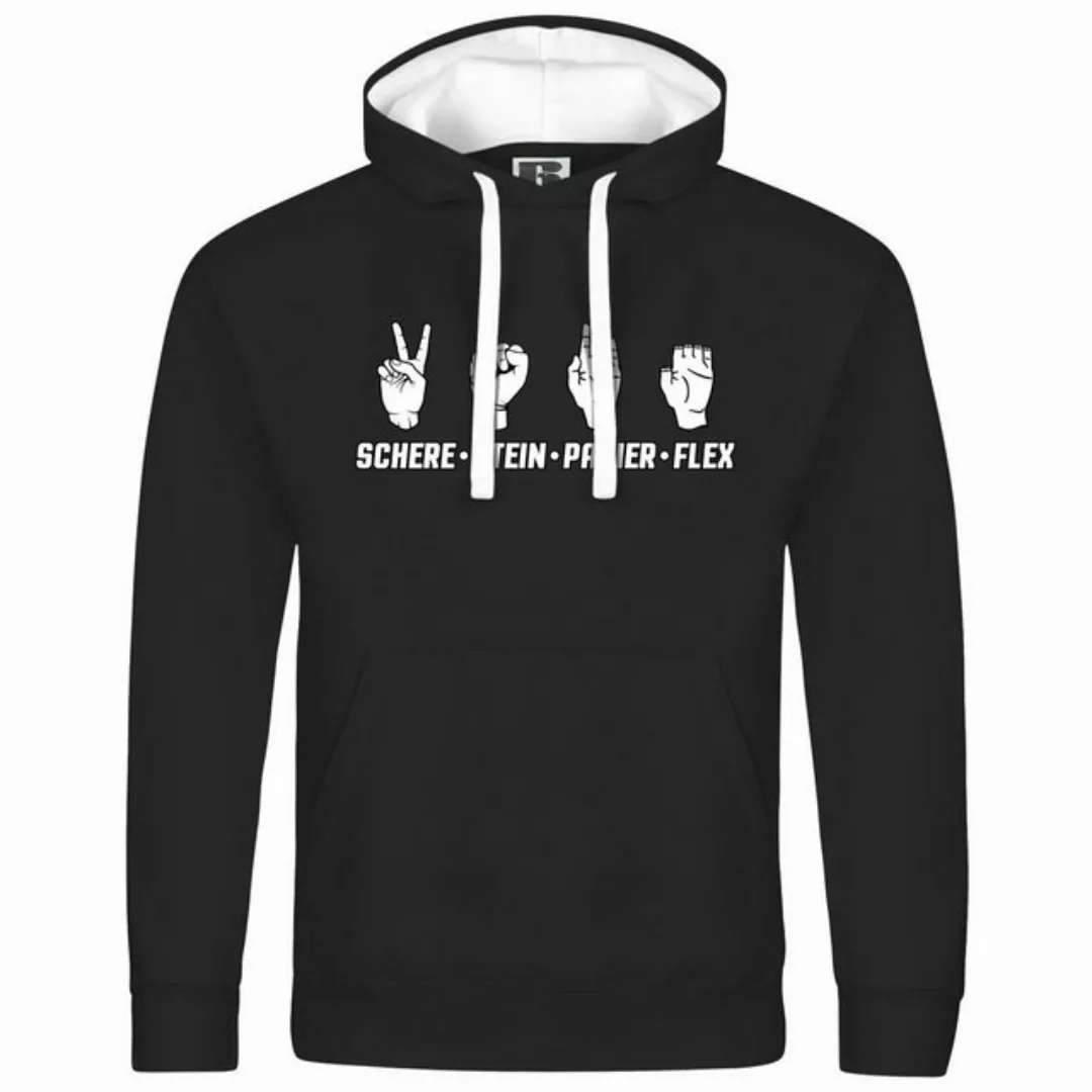 deinshirt Kapuzenpullover Herren Kapuzenpullover Schere Stein Papier FLEX M günstig online kaufen