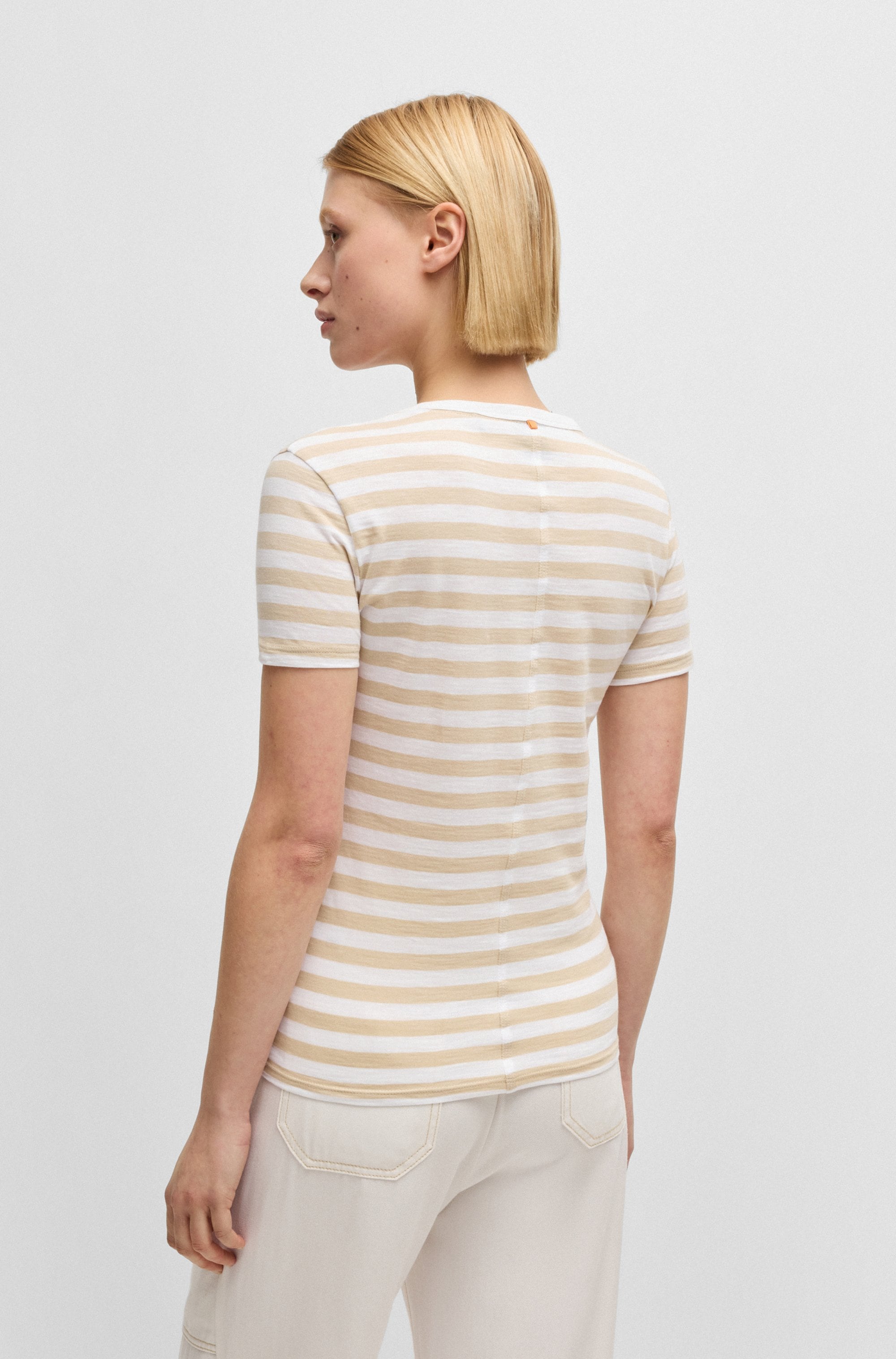 BOSS ORANGE T-Shirt "Esla Striped Premium Damenmode", Premium Damenmode, im günstig online kaufen