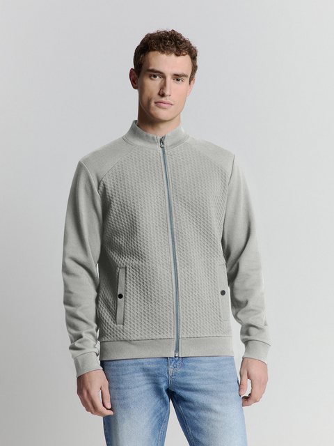 NO EXCESS Sweater No Excess Jacquard sweatshirt mit Vollreißverschluss günstig online kaufen