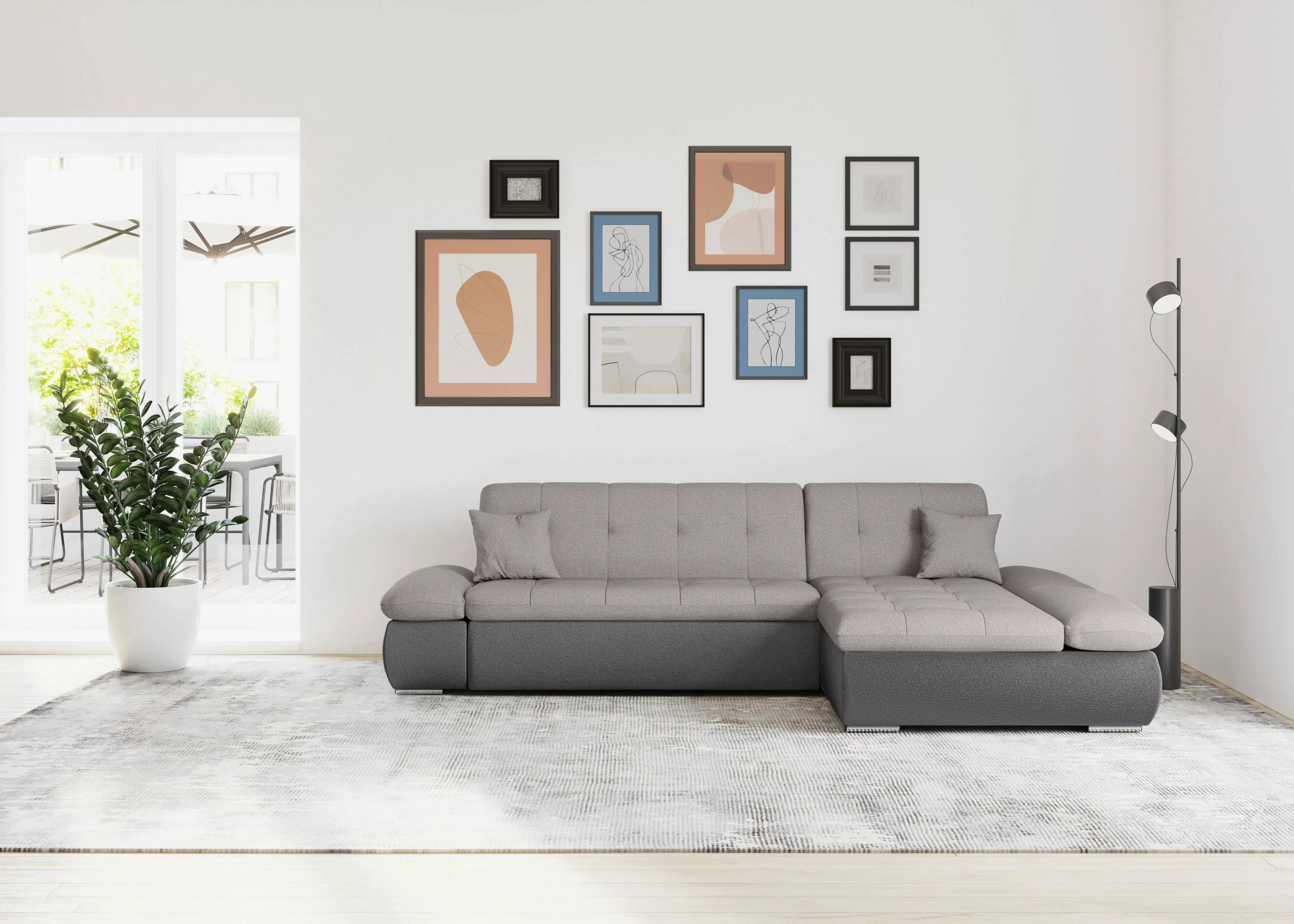 DOMO collection Ecksofa "Moric, L-Form, XXL-Sofa - Breite 300cm", wahlweise günstig online kaufen