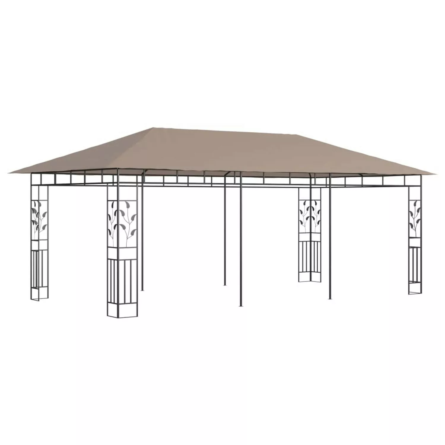 vidaXL Pavillon mit Moskitonetz 6x3x2,73 m Taupe 180 g/m2 günstig online kaufen