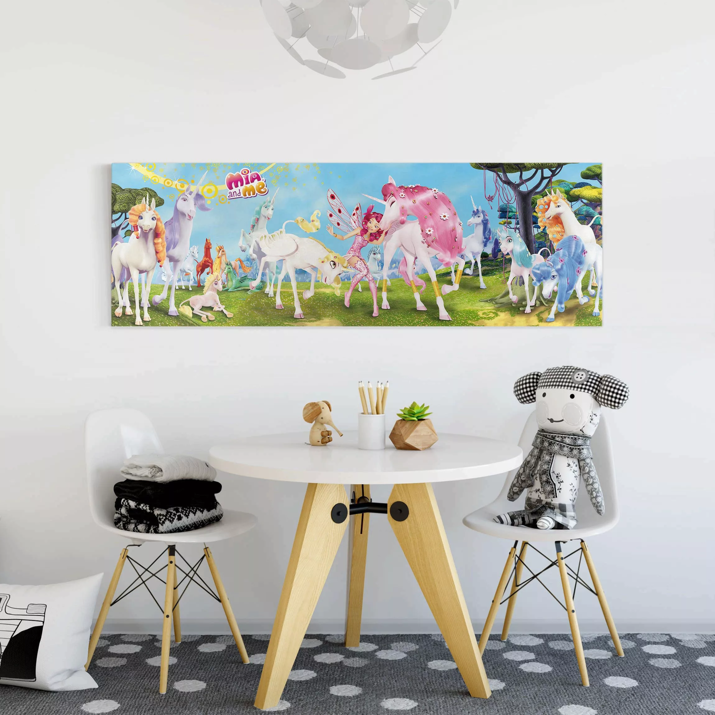 Leinwandbild Kinderzimmer - Panorama Mia and me - Einhörner von Centopia günstig online kaufen