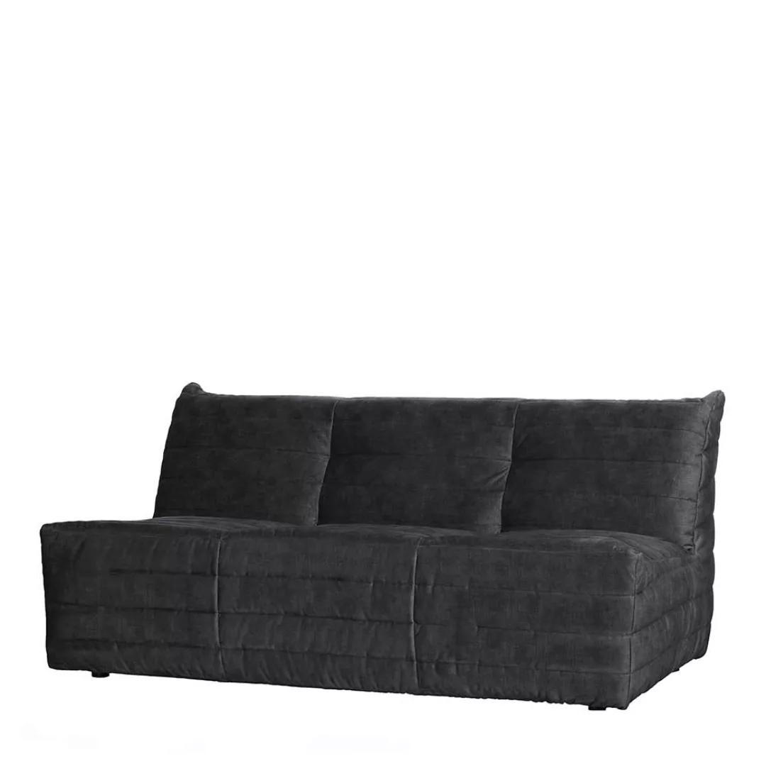 Dreisitzer Sofa in Anthrazit Samt 160 cm breit günstig online kaufen
