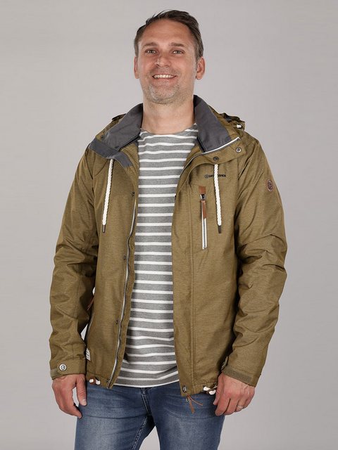 Dry Fashion Funktionsjacke Herren Jacke Husum Meliert - Verstellbare Kapuze günstig online kaufen