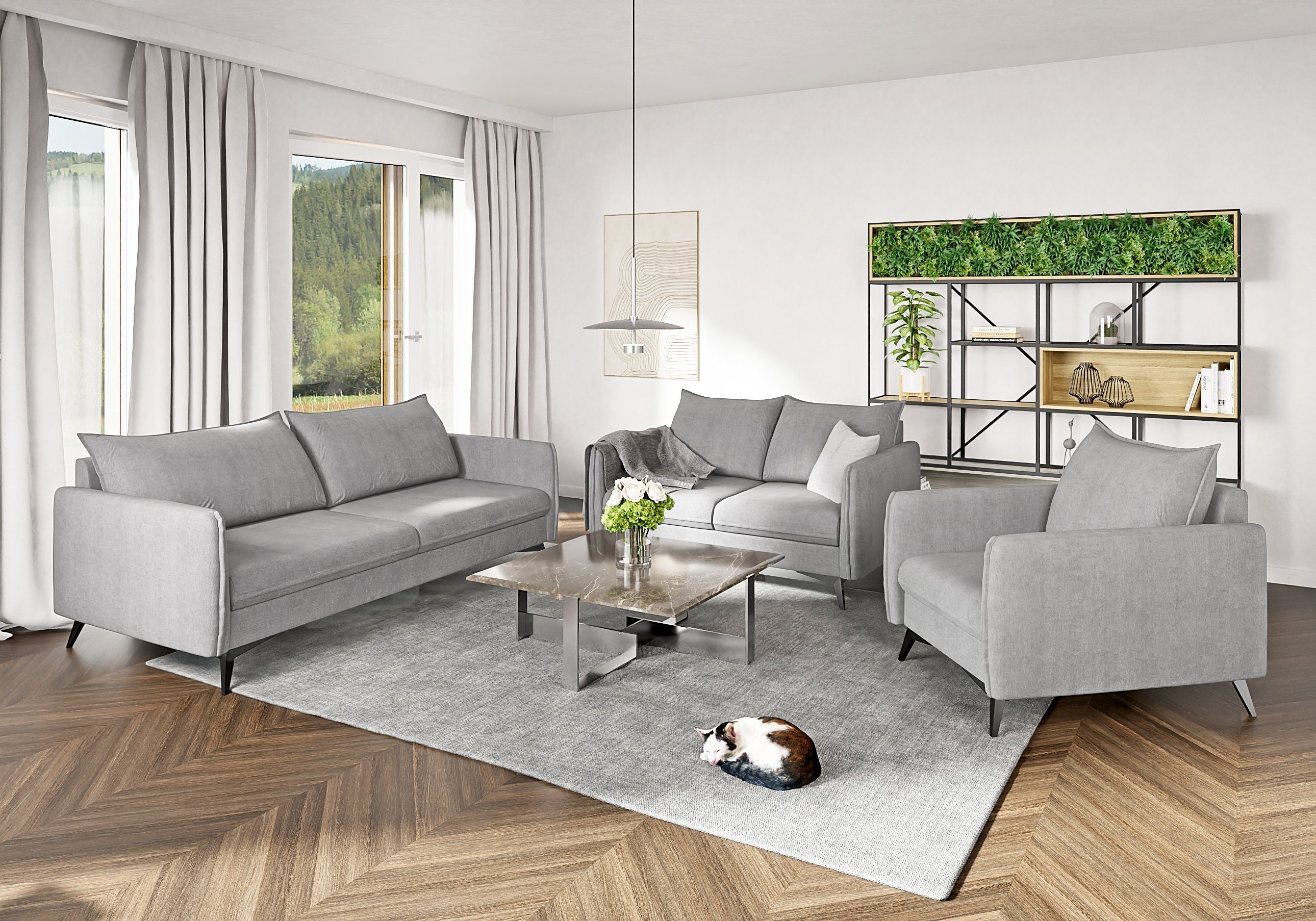 S-Style Möbel Polstergarnitur 3+2+1 Azalea mit günstig online kaufen