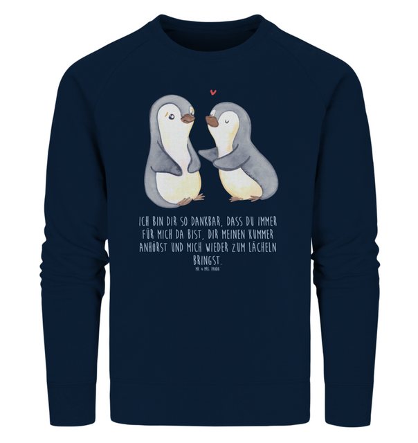 Mr. & Mrs. Panda Longpullover Größe M Pinguine trösten - French Navy - Gesc günstig online kaufen