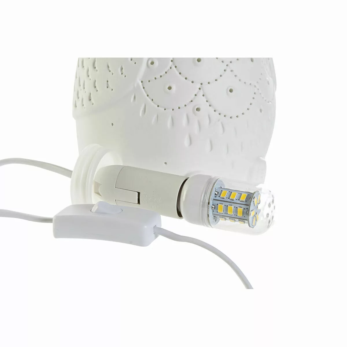 Tischlampe Dkd Home Decor Weiß Porzellan 25w 220 V Led Eule (14 X 13 X 19 C günstig online kaufen