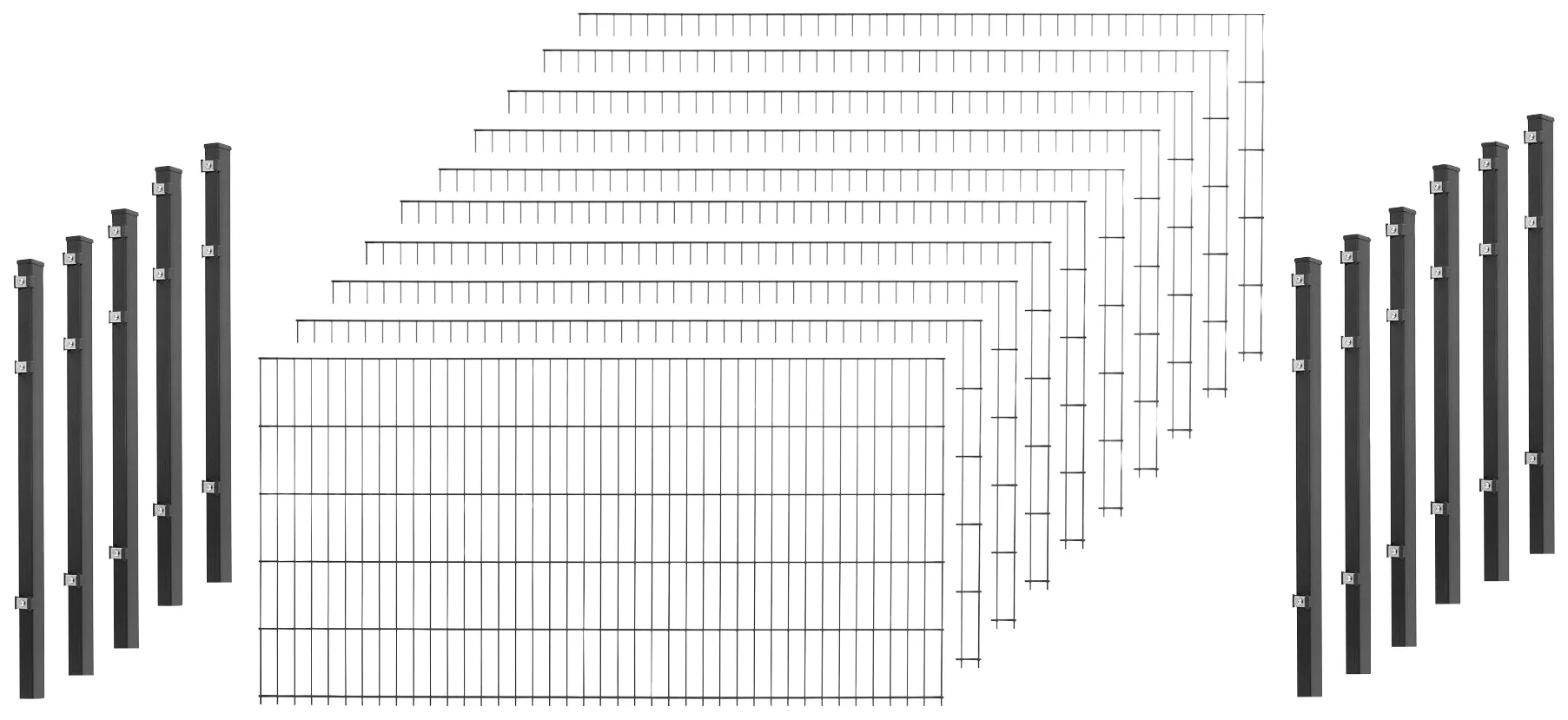 Peddy Shield Einstabmattenzaun, 100 cm hoch, 10 Matten für 20 m Zaun, mit 1 günstig online kaufen