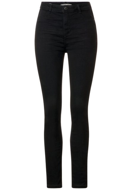 STREET ONE 5-Pocket-Jeans Schwarze Skinny Fit Jeggings günstig online kaufen