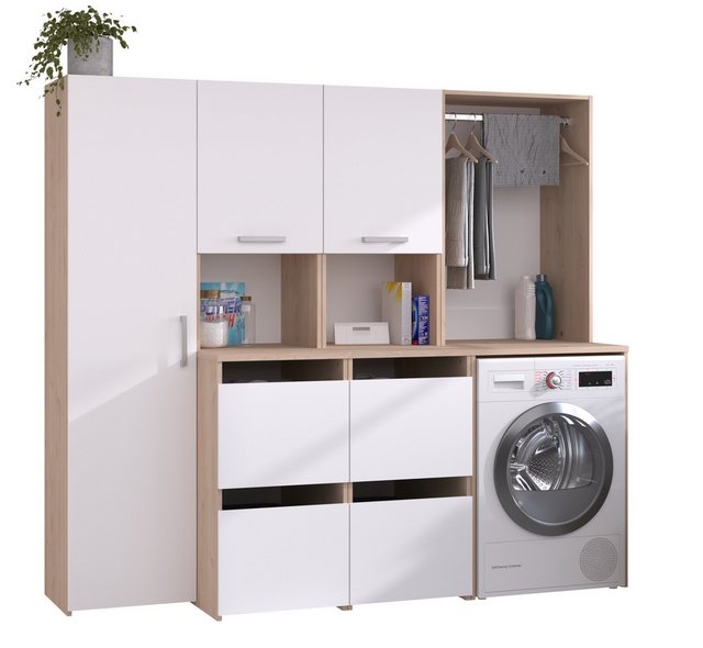 Parisot Mehrzweckschrank-Set Laundry 2, (3-teilig), (3-teilig) Eiche Dekor günstig online kaufen